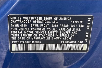 2017 Volkswagen Passat SEL Premium