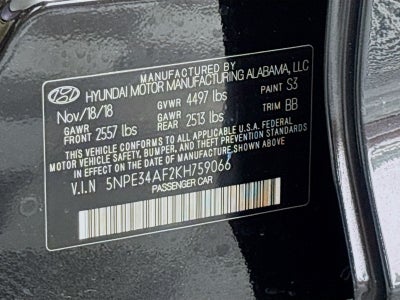 2019 Hyundai Sonata SEL