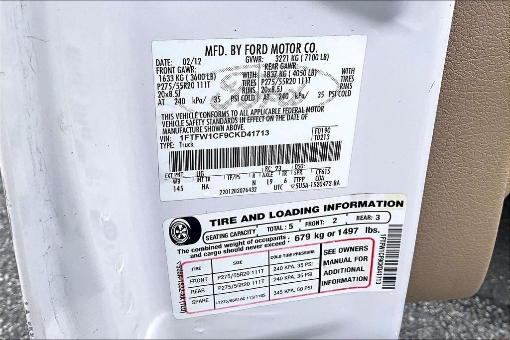 2012 Ford F-150 Lariat