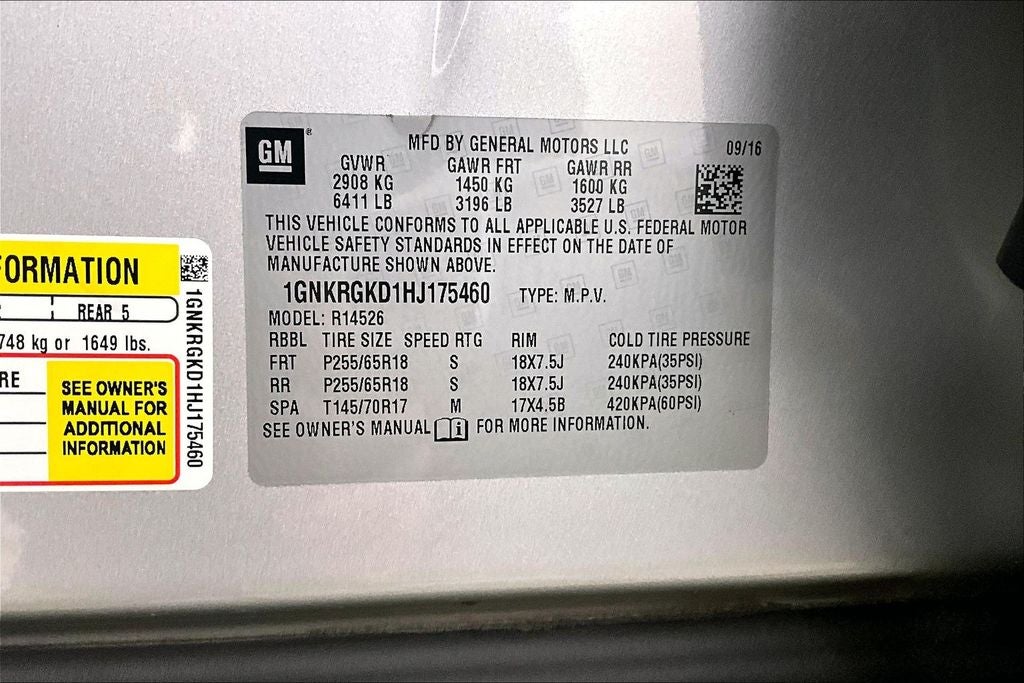 2017 Chevrolet Traverse LT 1LT