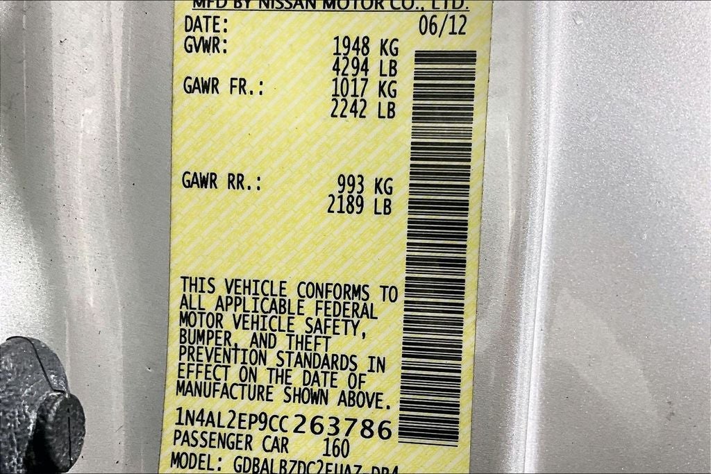 2012 Nissan Altima 2.5 S