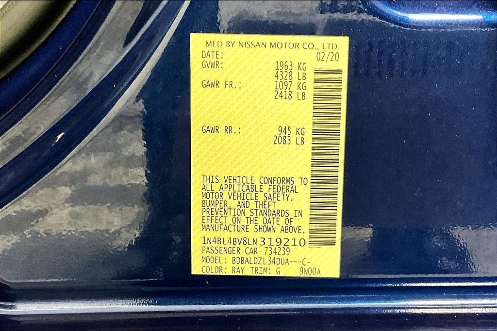 2020 Nissan Altima 2.5 S