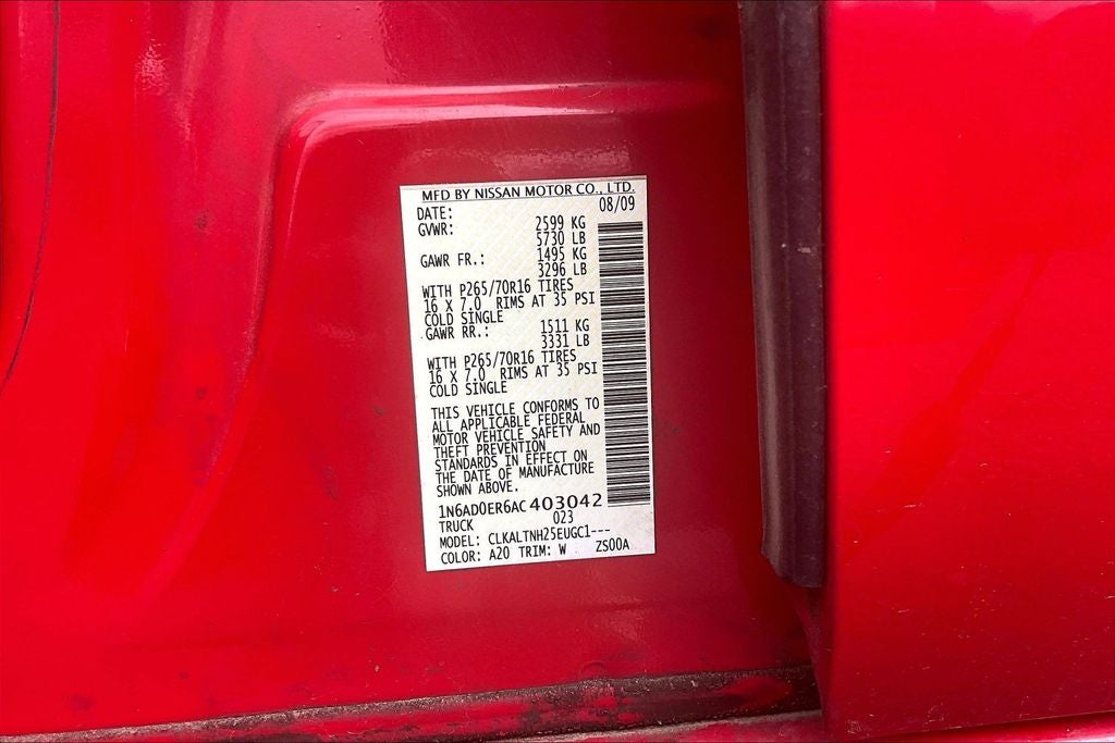 2010 Nissan Frontier SE I4