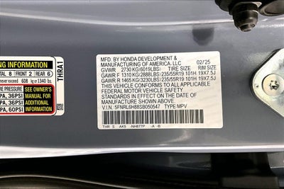 2025 Honda Odyssey Touring