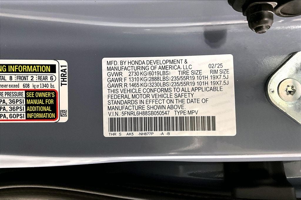 2025 Honda Odyssey Touring