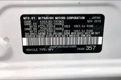 2019 Mitsubishi Outlander Sport 2.0 ES