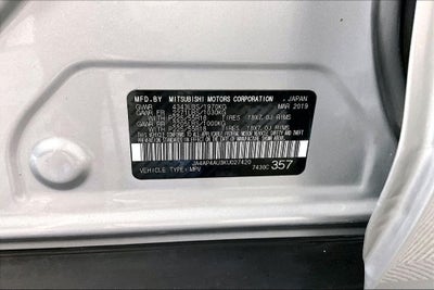 2019 Mitsubishi Outlander Sport 2.0 SE