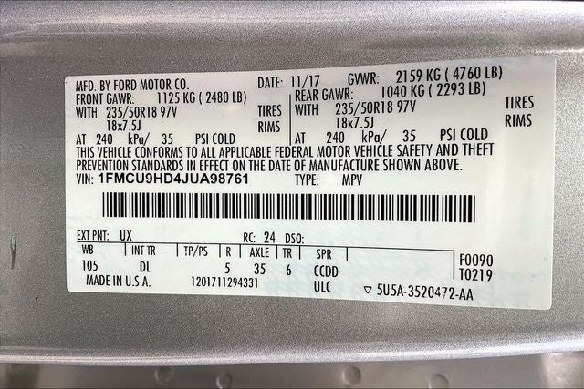 2018 Ford Escape SEL