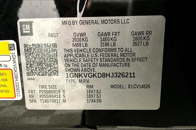 2017 Chevrolet Traverse LT 1LT