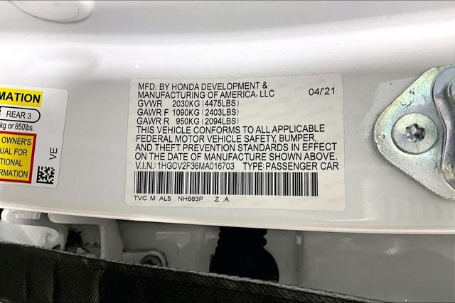 2021 Honda Accord Sport 2.0T