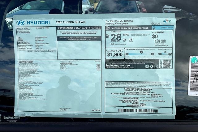 2025 Hyundai Tucson SE