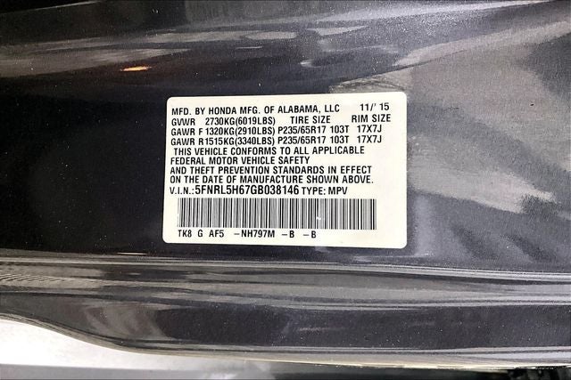 2016 Honda Odyssey EX-L