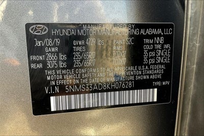 2019 Hyundai Santa Fe SEL