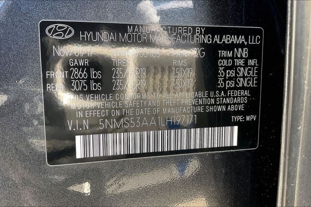 2020 Hyundai Santa Fe Limited