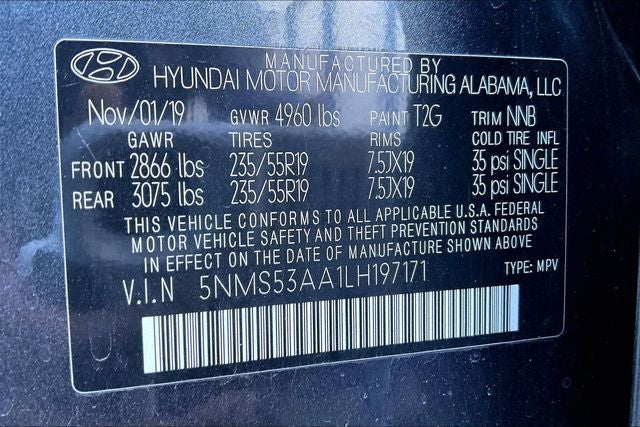 2020 Hyundai Santa Fe Limited