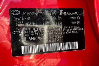 2020 Hyundai Elantra SEL