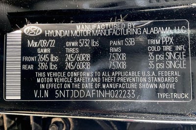 2022 Hyundai Santa Cruz SEL Premium