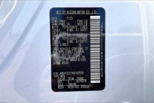 2022 Nissan Armada Platinum