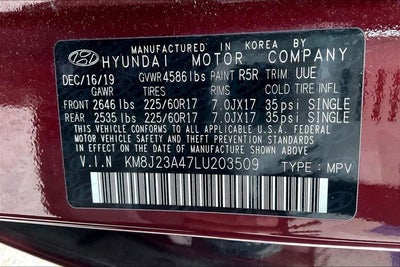 2020 Hyundai Tucson SE