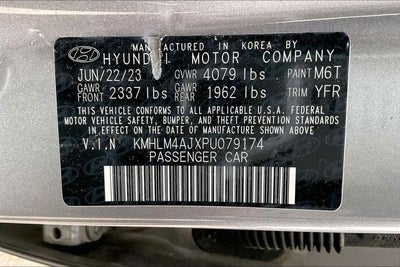 2023 Hyundai Elantra Hybrid Blue