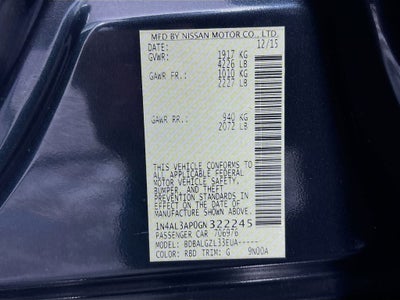 2016 Nissan Altima 2.5 S