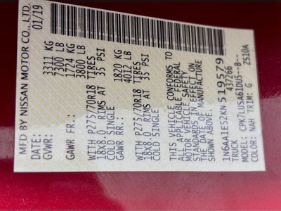 2019 Nissan Titan PRO-4X