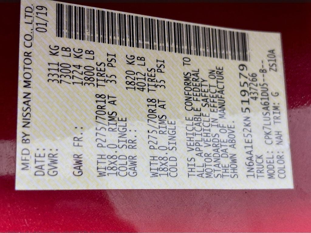 2019 Nissan Titan PRO-4X