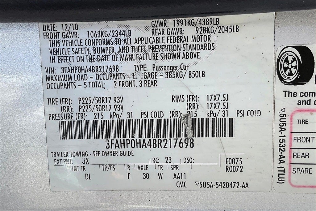 2011 Ford Fusion SE