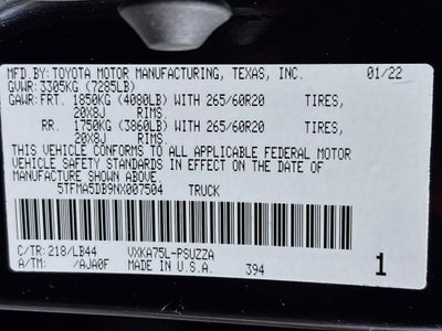 2022 Toyota Tundra 1794