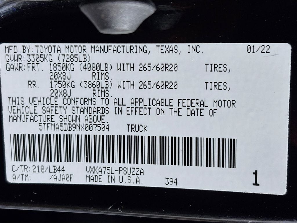 2022 Toyota Tundra 1794