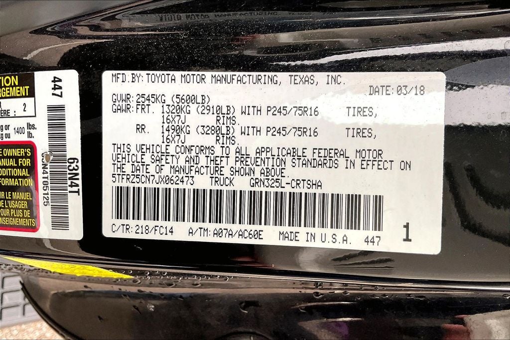 2018 Toyota Tacoma SR5 V6