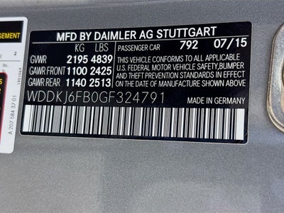 2016 Mercedes-Benz E-Class E 400
