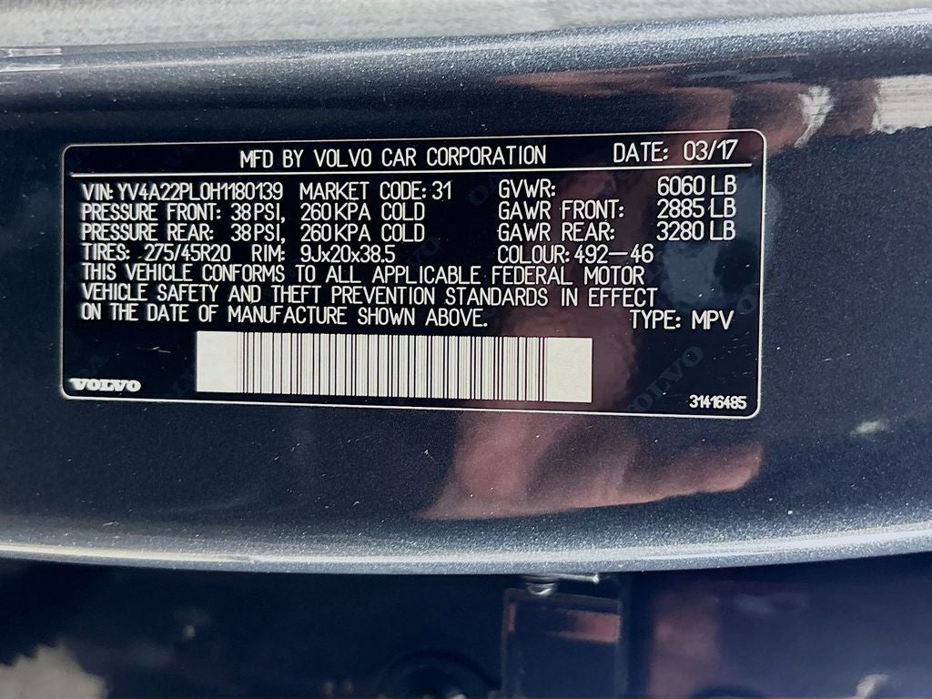 2017 Volvo XC90 T6 Inscription